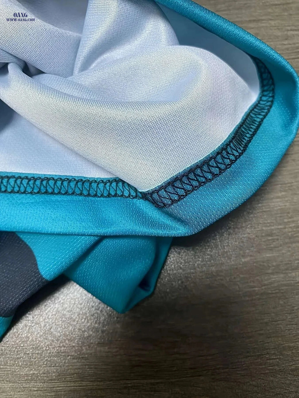 Men's Casual Color Block T-Shirt - Stylish Teal & Black Design   OAXG Mixed Color / S