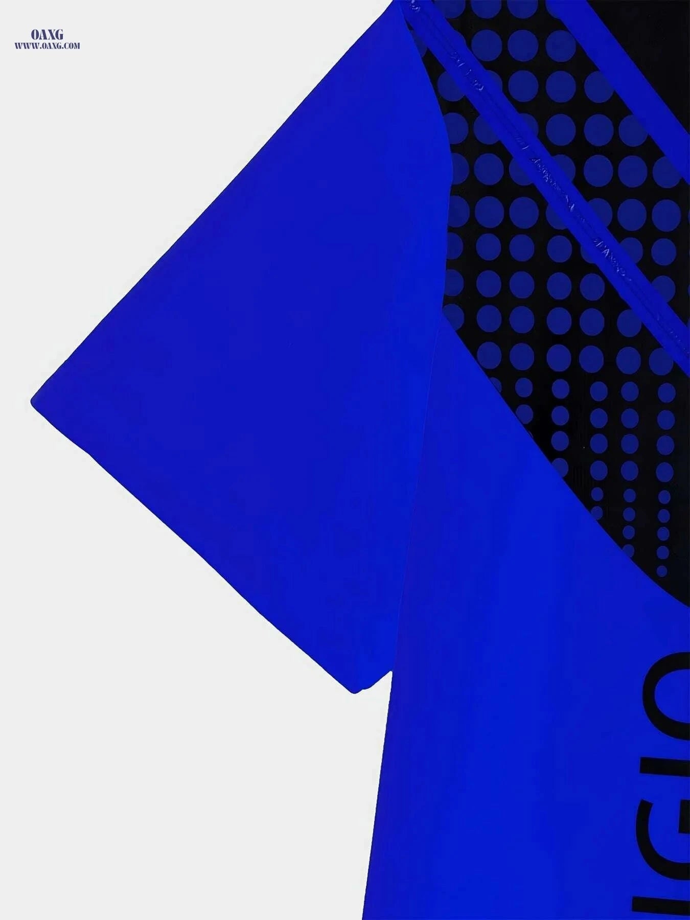 Men's Casual Crew Neck T-Shirt - 100% Polyester, Stylish Print   OAXG Blue / S