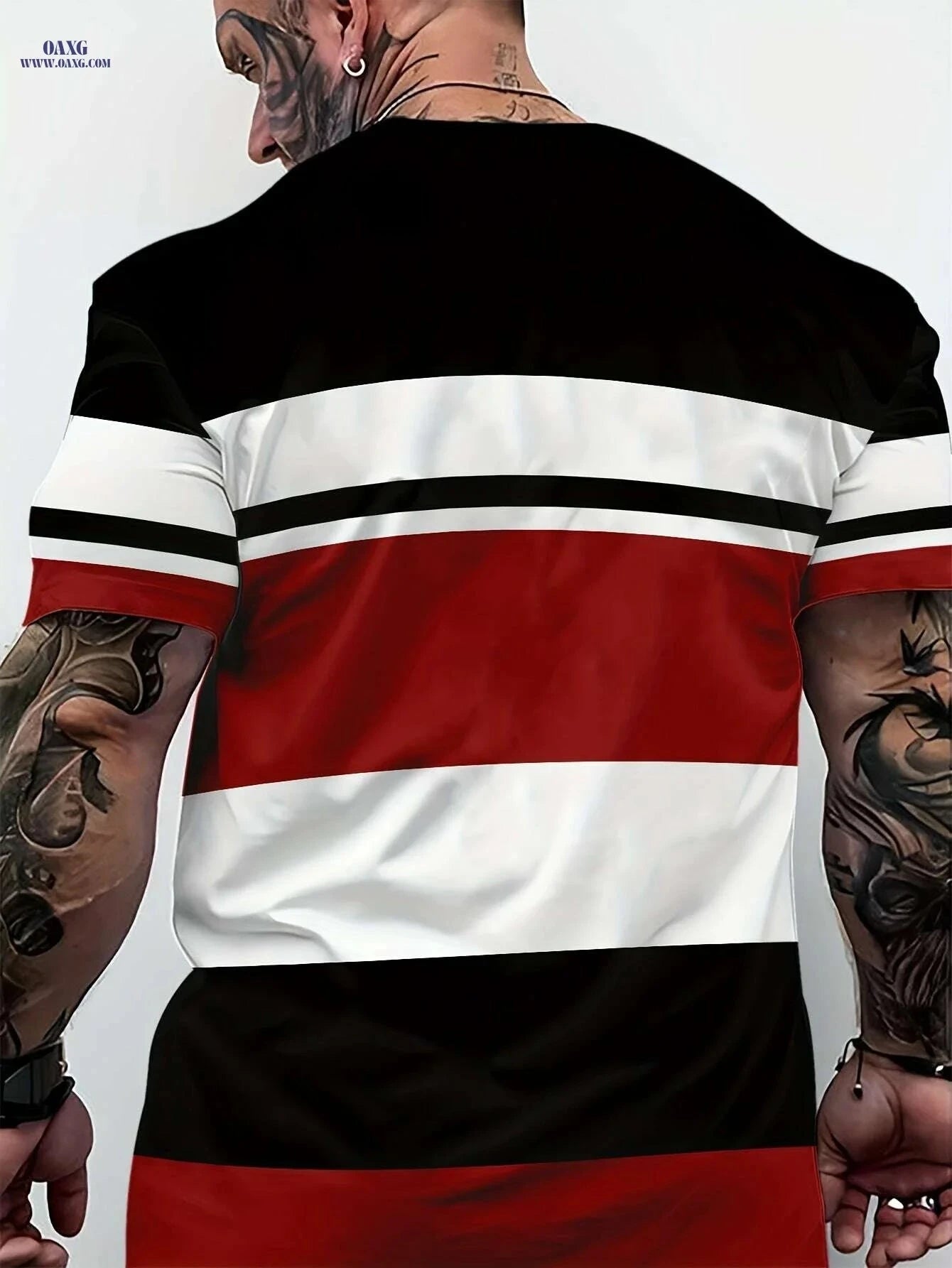 Men's Casual Crew Neck T-Shirt - 3D Print, Breathable Polyester Fabric   OAXG 