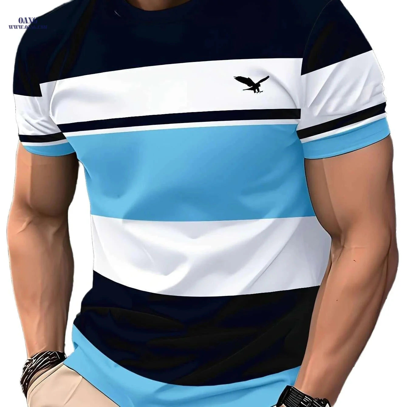 Men's Casual Crew Neck T-Shirt - 3D Print, Lightweight & Stylish   OAXG 