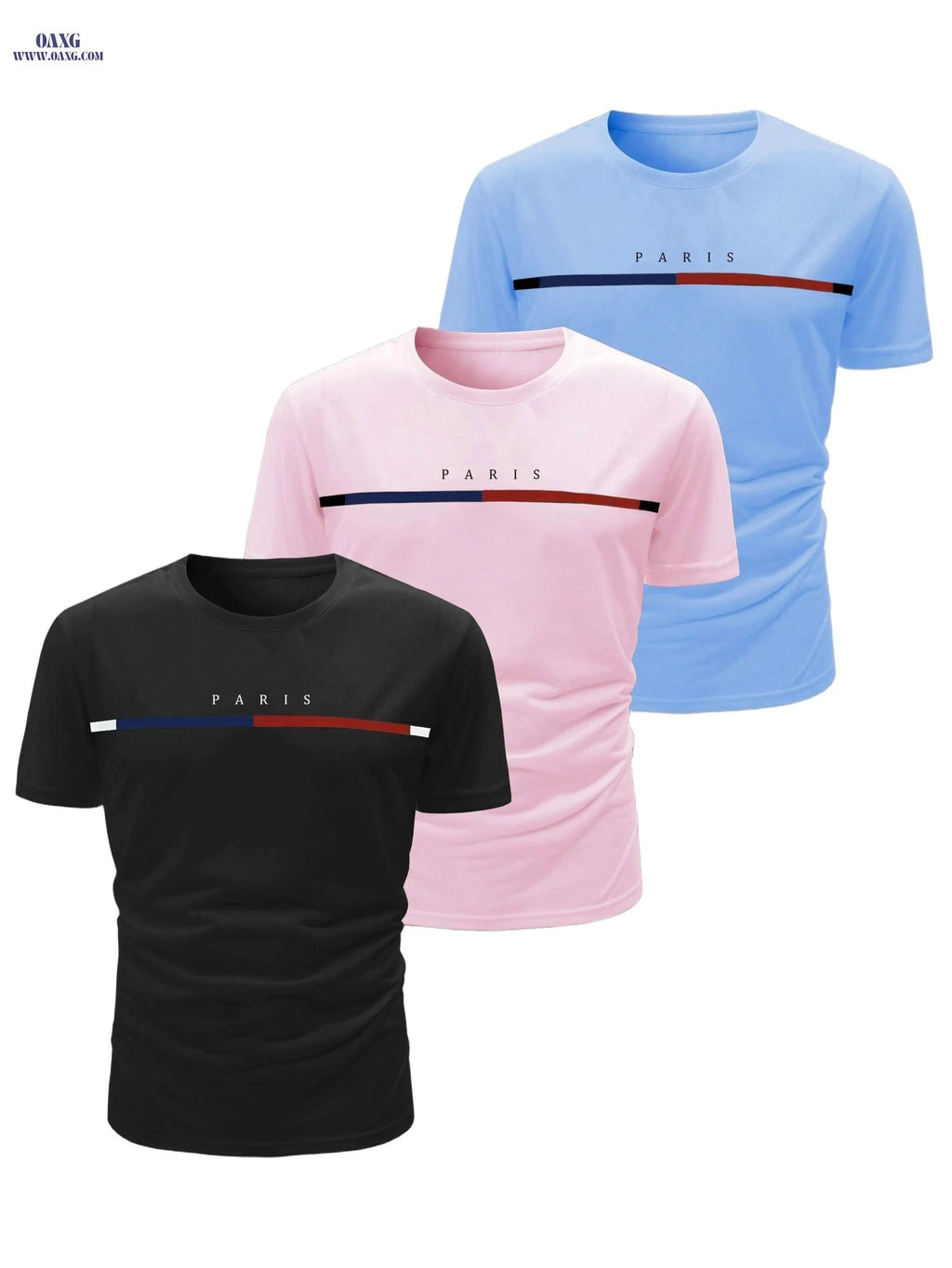 Men’s Casual Crew Neck T-Shirts - 3pcs Lightweight Summer Wear   OAXG 