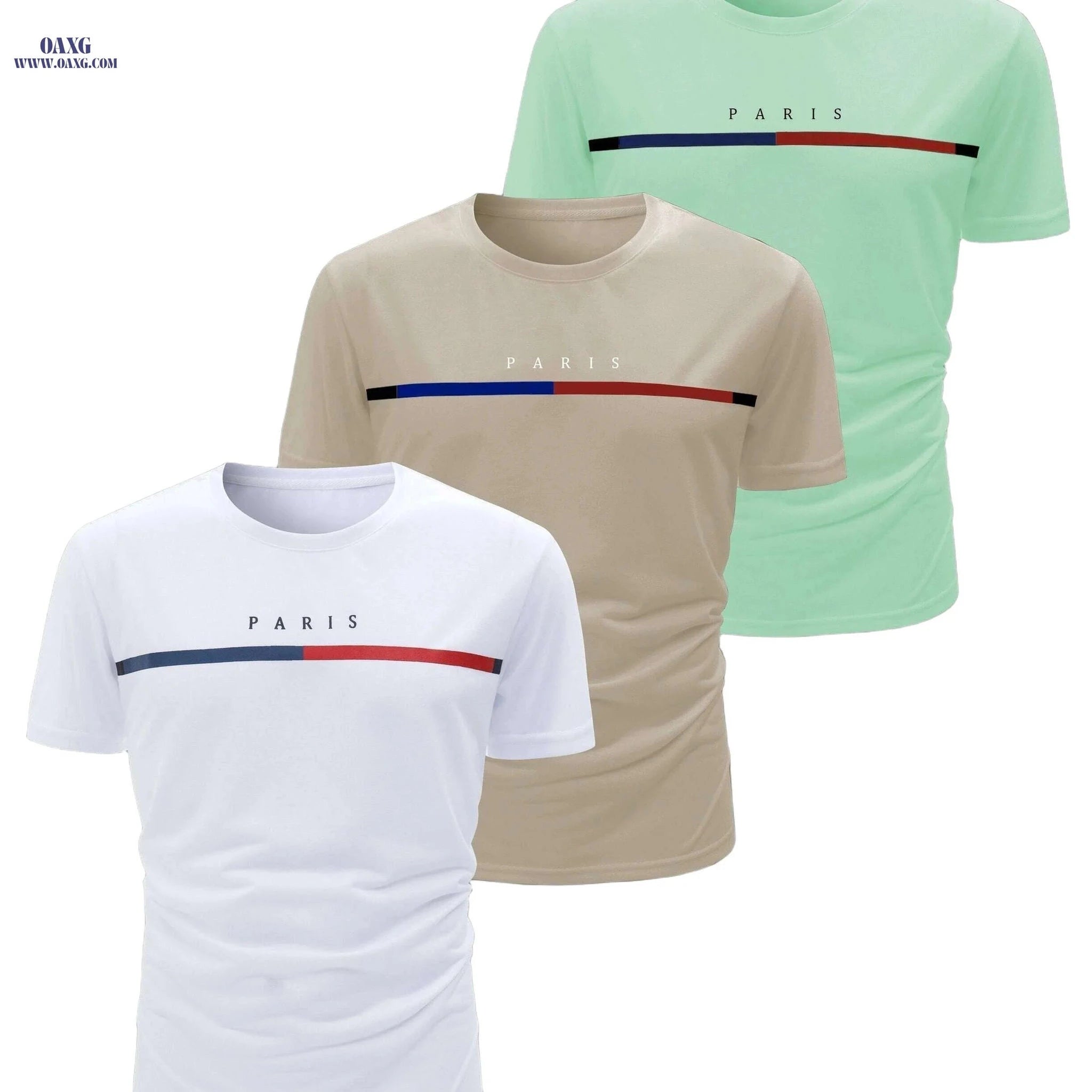 Men’s Casual Crew Neck T-Shirts - 3pcs Lightweight Summer Wear   OAXG 