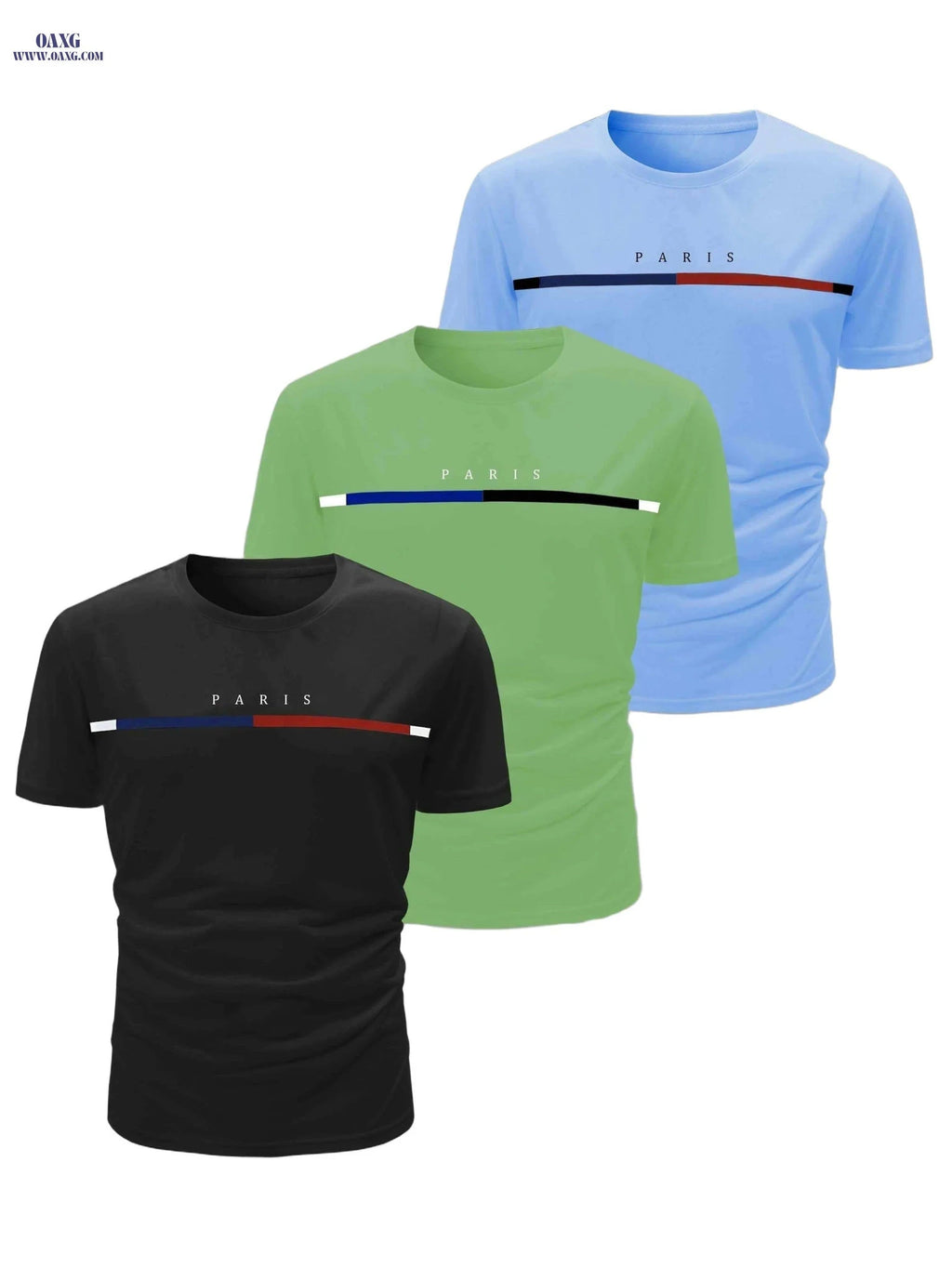 Men’s Casual Crew Neck T-Shirts - 3pcs Lightweight Summer Wear   OAXG 