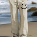 Men's Casual Drawstring Pants - Whimsical Print for Beach Style   OAXG Khaki / FR S