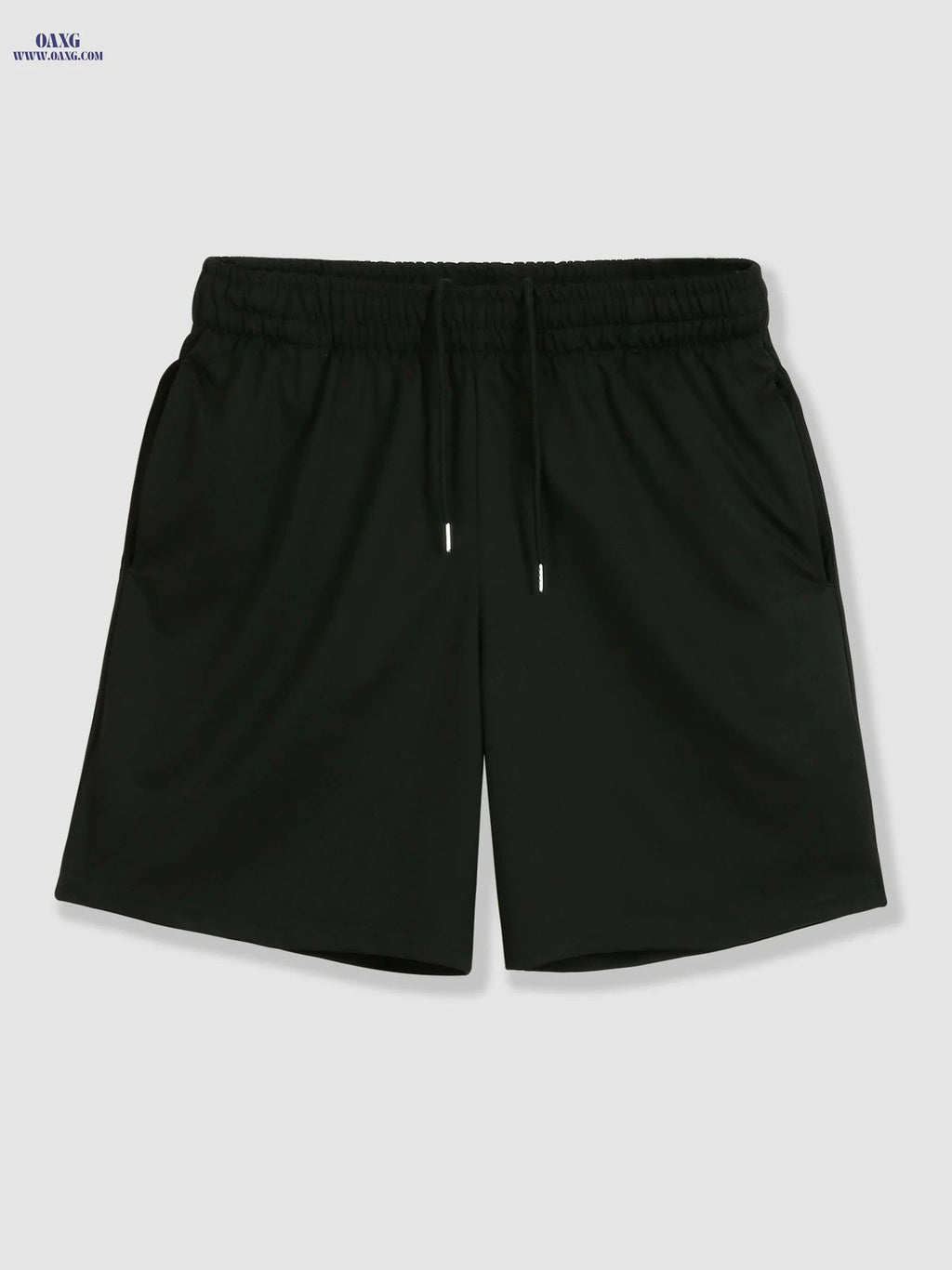 Men's Casual Drawstring Shorts - Moisture-Wicking, Regular Fit   OAXG Black / S