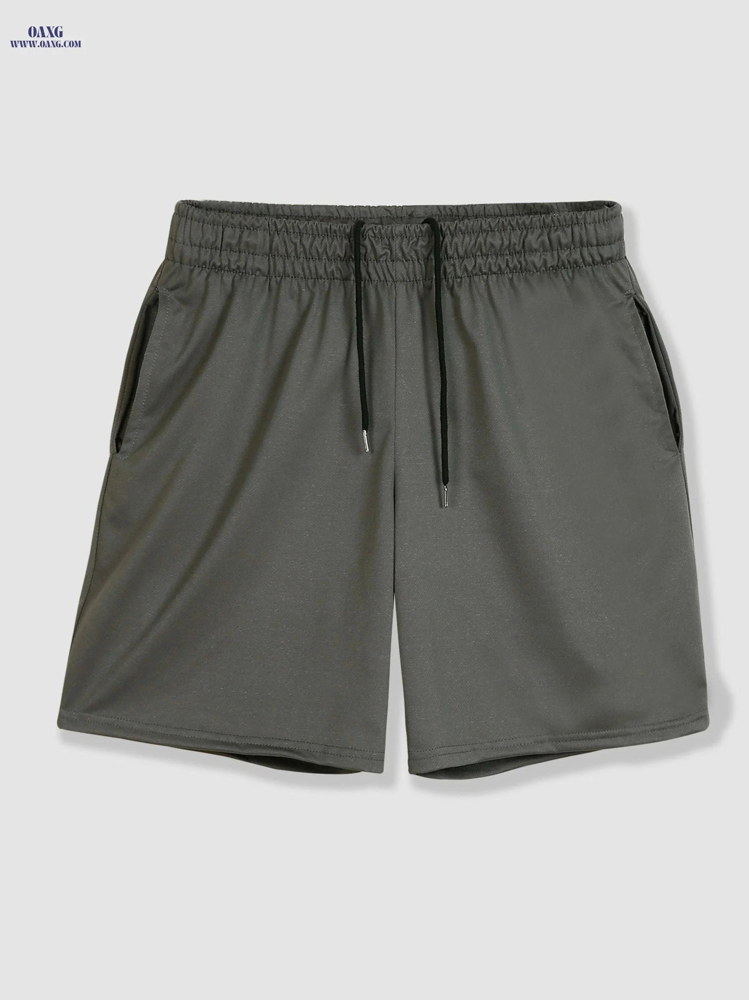 Men's Casual Drawstring Shorts - Moisture-Wicking, Regular Fit   OAXG Black / S
