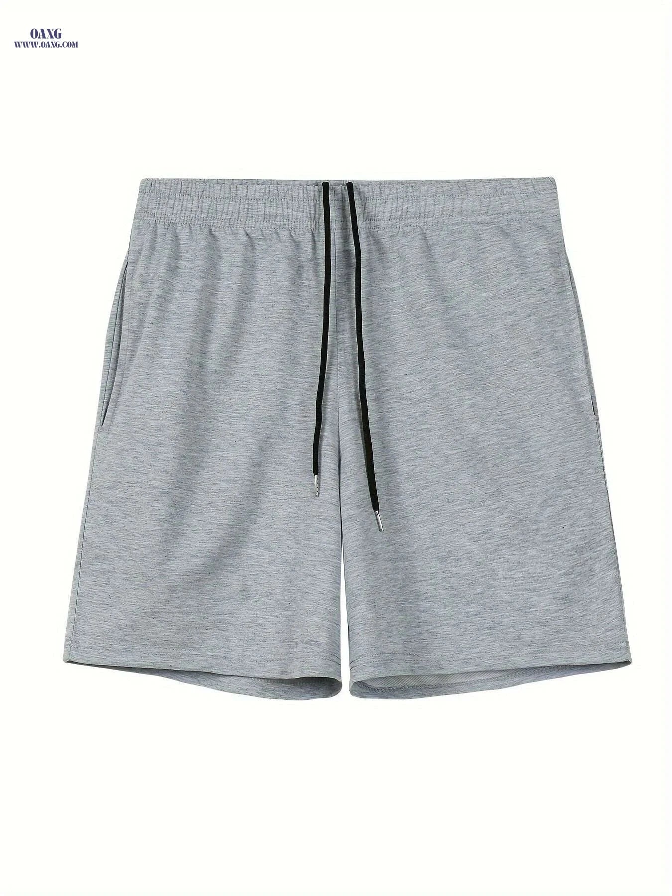 Men's Casual Drawstring Shorts - Moisture-Wicking, Side Pockets   OAXG 