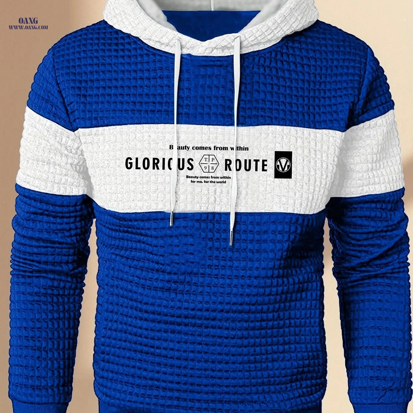 Men's Casual Fashion Hoodie - Sporty Letter Print, Long Sleeve   OAXG 