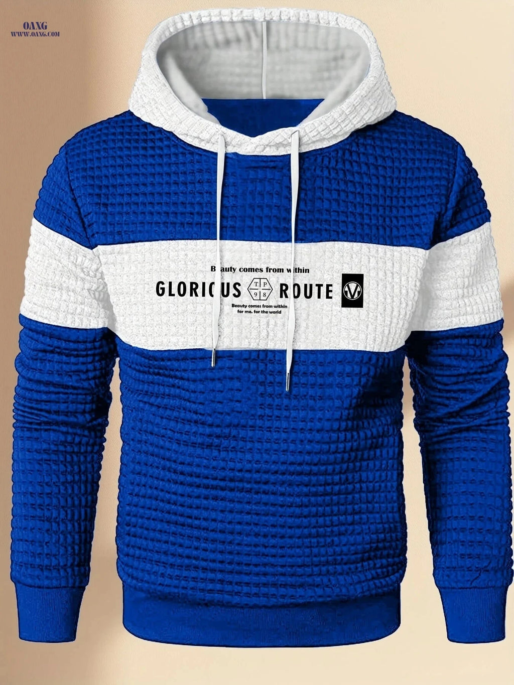 Men's Casual Fashion Hoodie - Sporty Letter Print, Long Sleeve   OAXG 