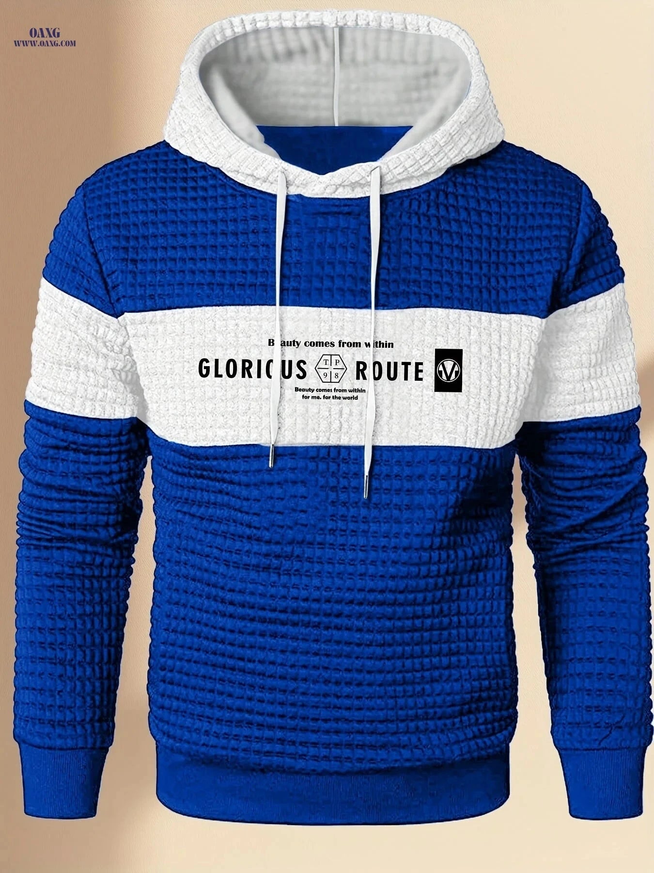 Men's Casual Fashion Hoodie - Sporty Letter Print, Long Sleeve   OAXG 