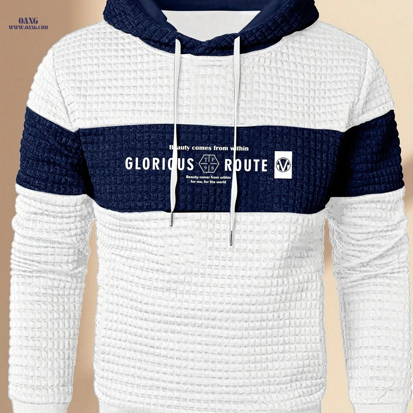 Men's Casual Fashion Hoodie - Sporty Letter Print, Long Sleeve   OAXG 