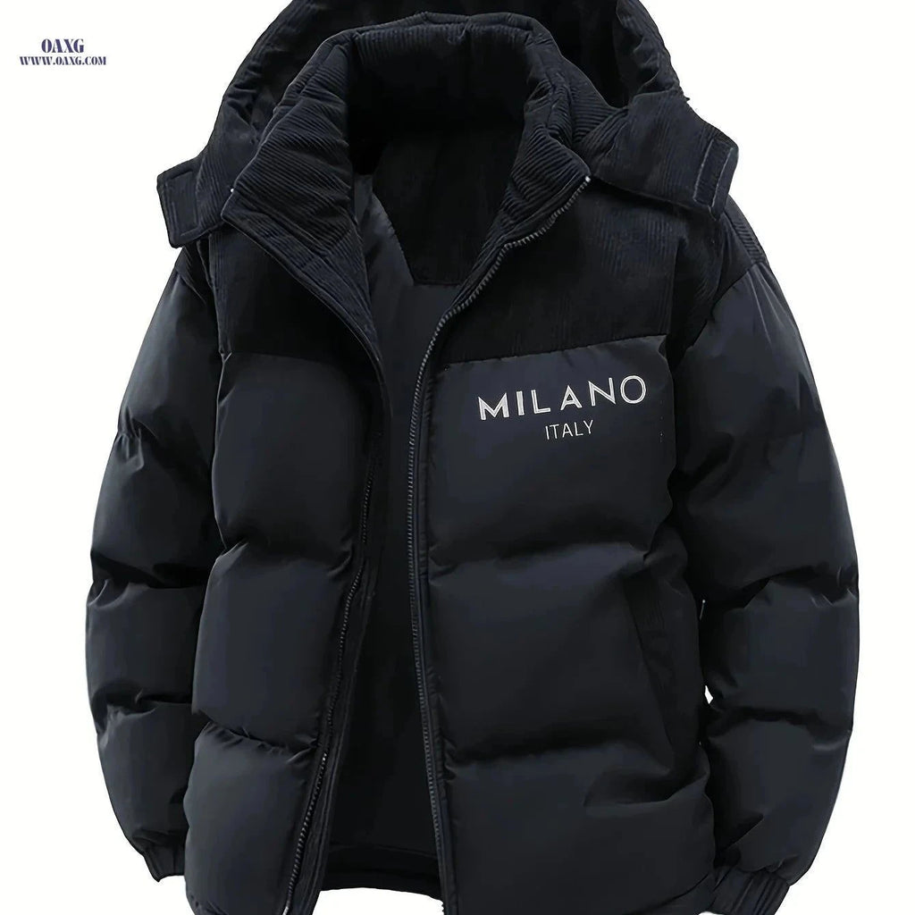 Men's Casual Faux Fur Jacket - Lightweight Hooded Outdoor Coat   OAXG Black / FR S