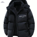 Men's Casual Faux Fur Jacket - Lightweight Hooded Outdoor Coat   OAXG Black / FR S
