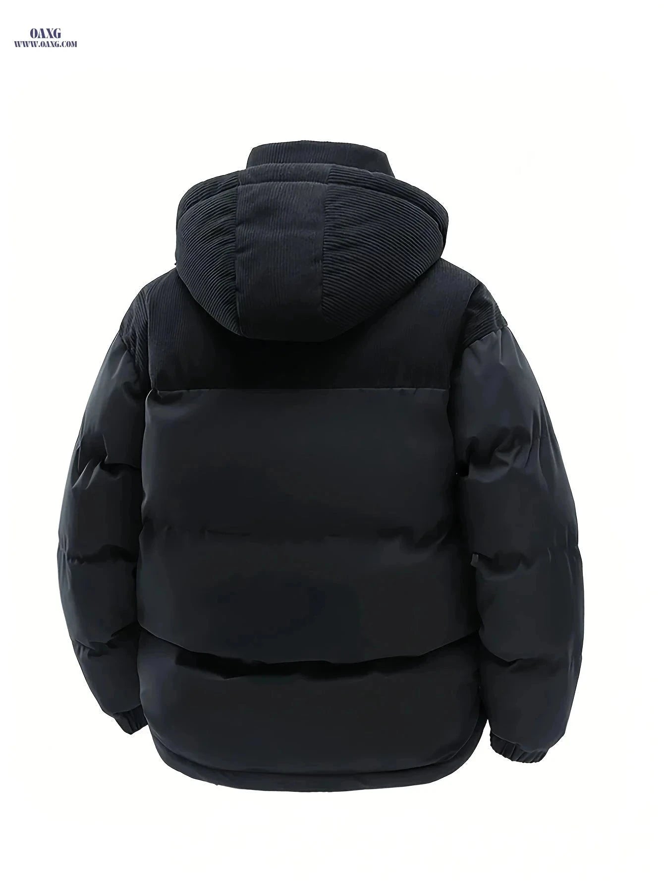 Men's Casual Faux Fur Jacket - Lightweight Hooded Outdoor Coat   OAXG Black / FR S