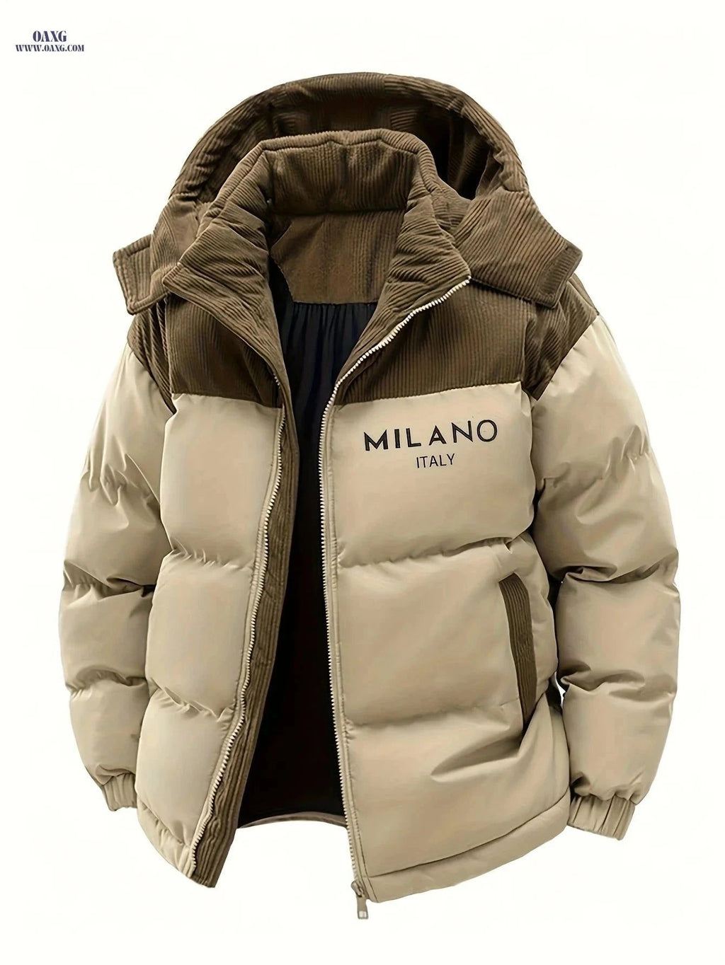 Men's Casual Faux Fur Jacket - Lightweight Hooded Outdoor Coat   OAXG Black / FR S