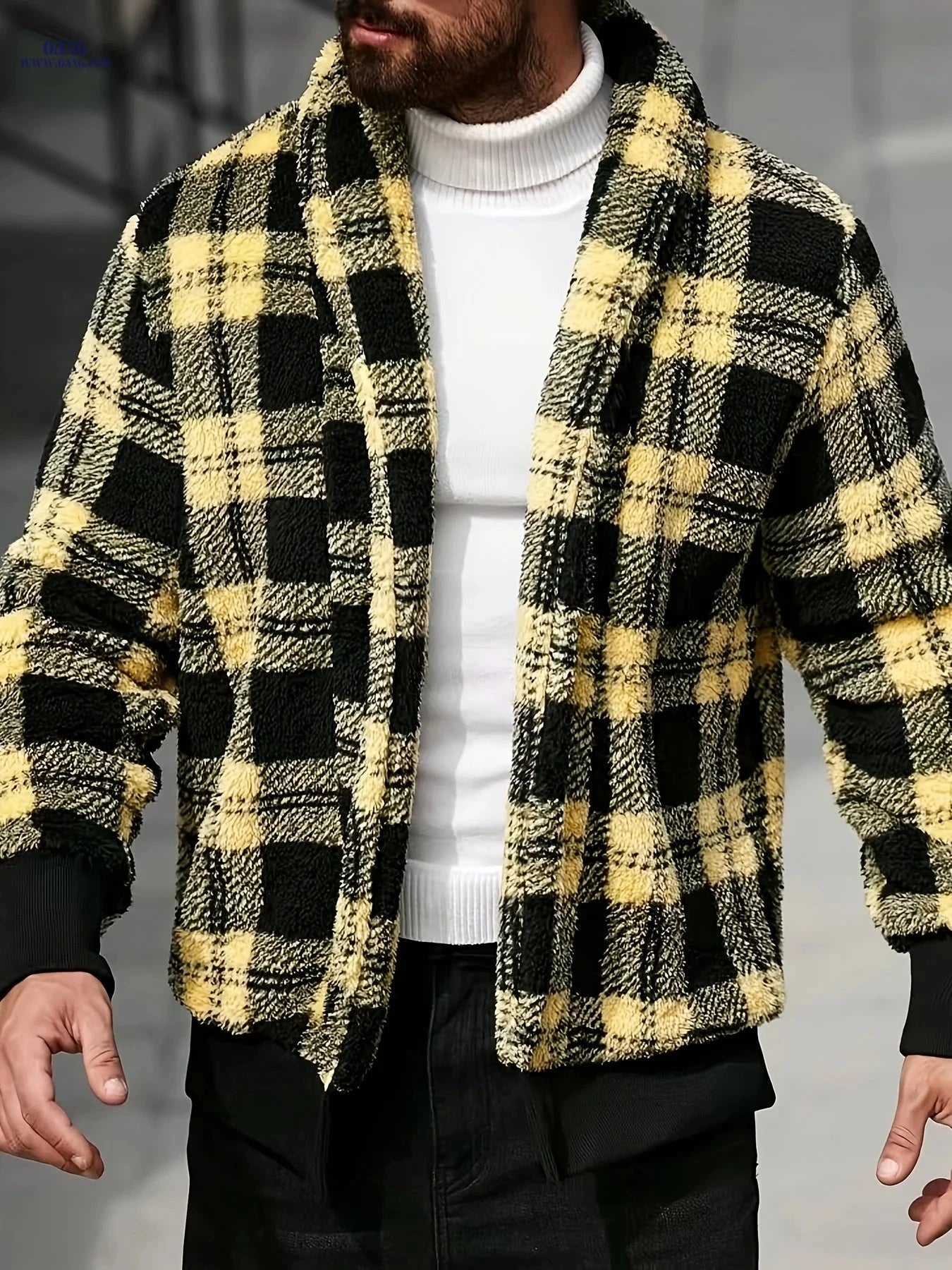 Men's Casual Fleece Jacket - Autumn Winter Minimalist Style   OAXG Mixed colors / FR S