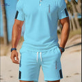 Men's Casual Golf Polo Set - Lightweight Two-Piece Summer Style   OAXG 