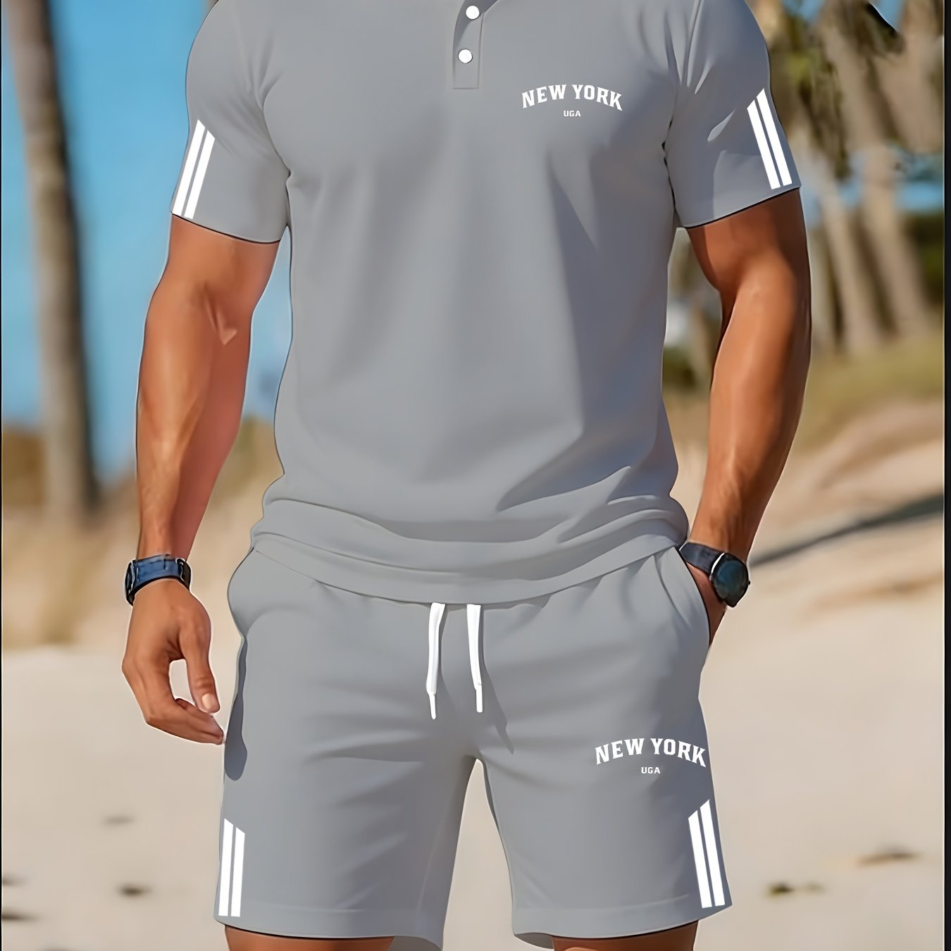 Men’s Casual Golf Polo Shirt Set - Lightweight Summer Style   OAXG 