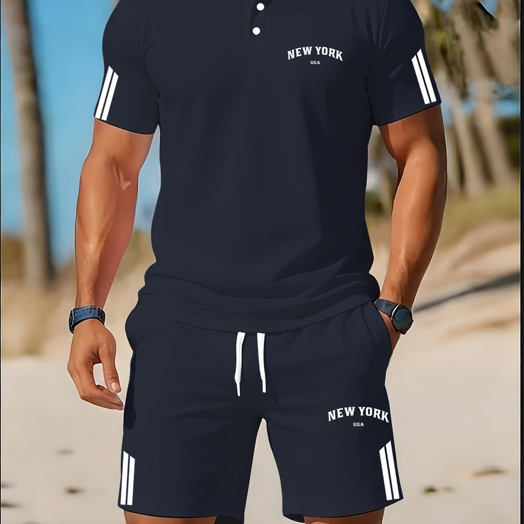 Men’s Casual Golf Polo Shirt Set - Lightweight Summer Style   OAXG 
