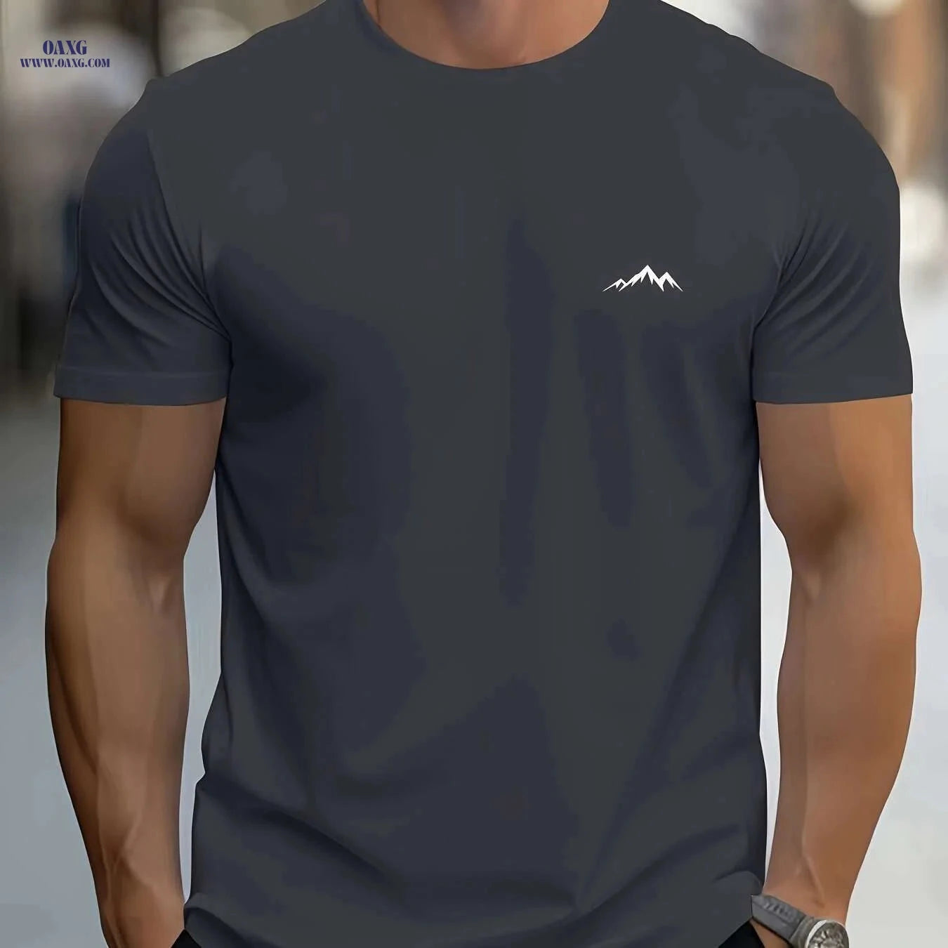 Men's Casual Graphic T-Shirt - Lightweight Summer Tee for Active Lifestyle   OAXG 