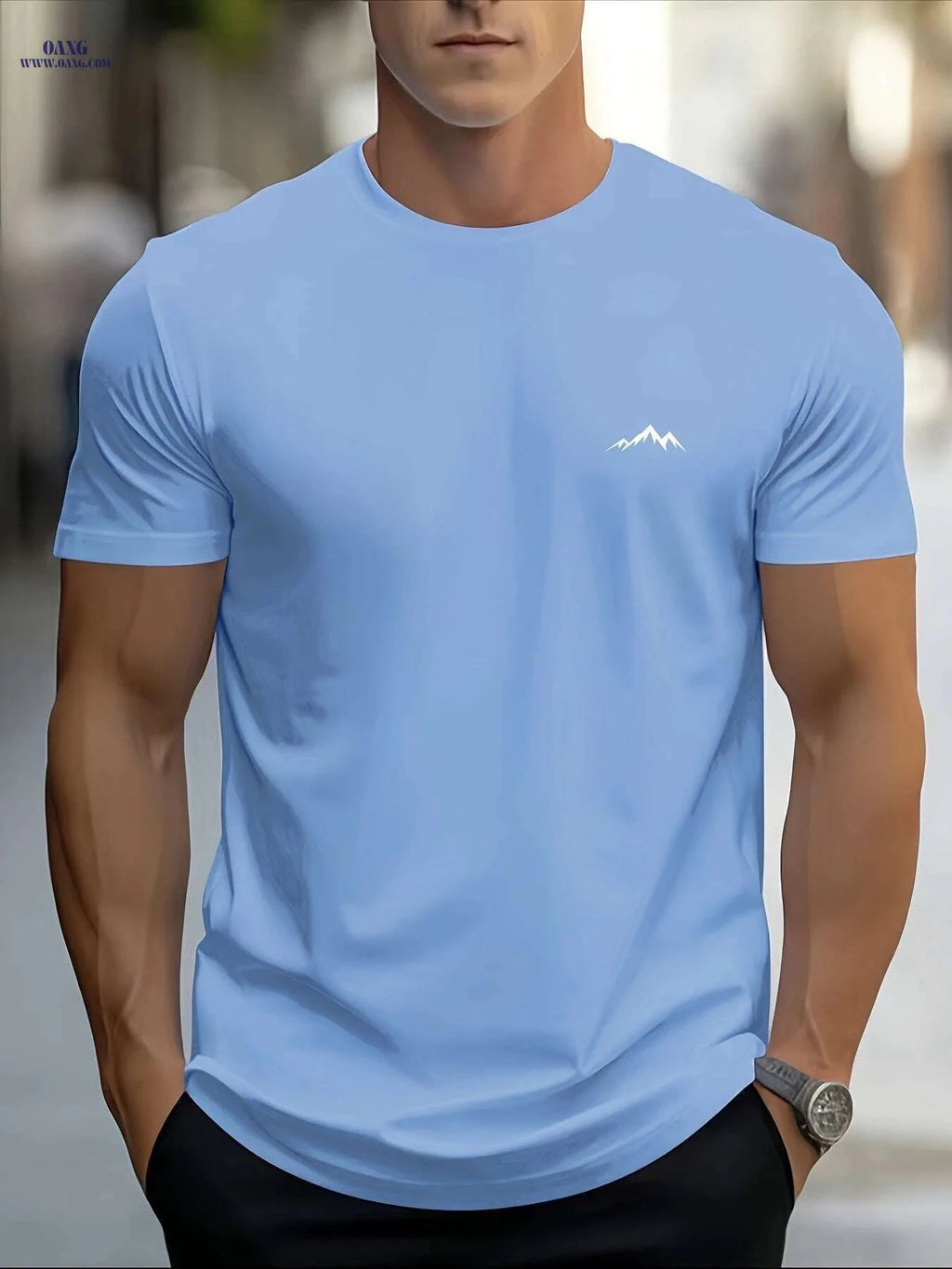 Men's Casual Graphic T-Shirt - Lightweight Summer Tee for Active Lifestyle   OAXG 