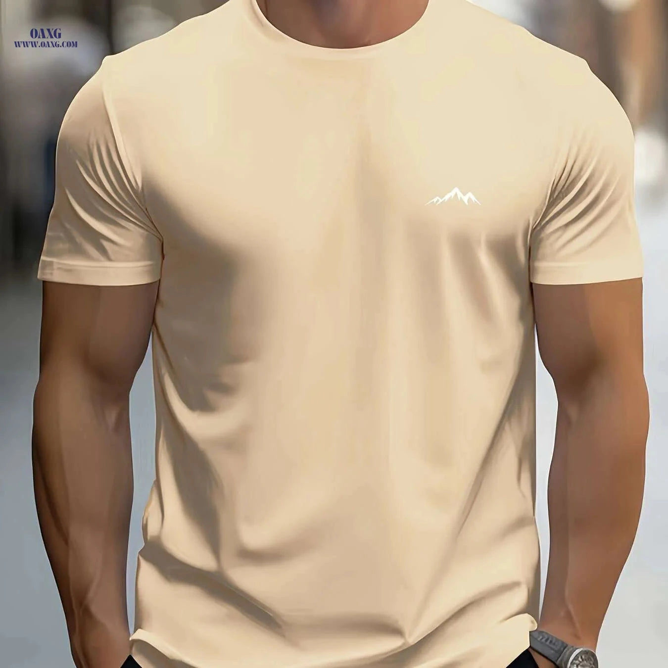 Men's Casual Graphic T-Shirt - Lightweight Summer Tee for Active Lifestyle   OAXG 
