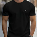 Men's Casual Graphic T-Shirt - Lightweight Summer Tee for Active Lifestyle   OAXG Black / S