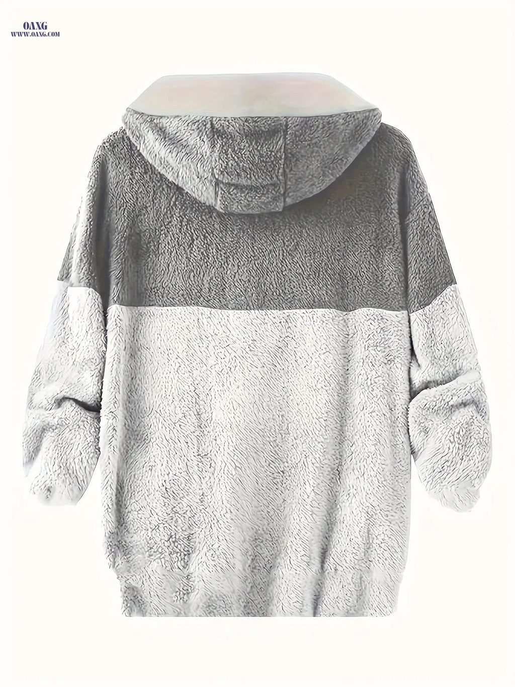 Men's Casual Hooded Jacket - 100% Polyester Zip-Up for Fall/Winter   OAXG Light Grey / FR S