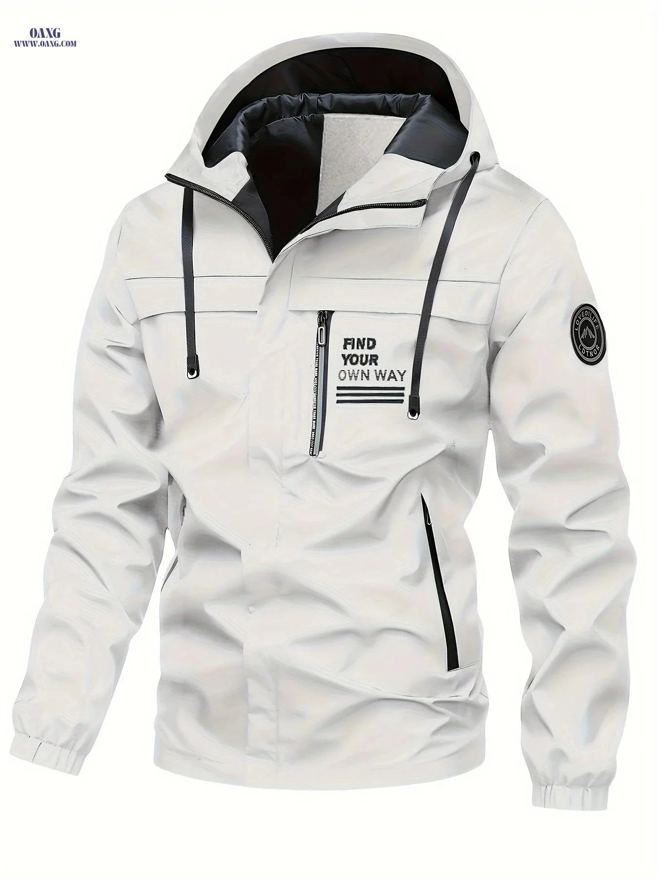 Men's Casual Hooded Jacket - Lightweight Spring & Autumn Wear   OAXG 