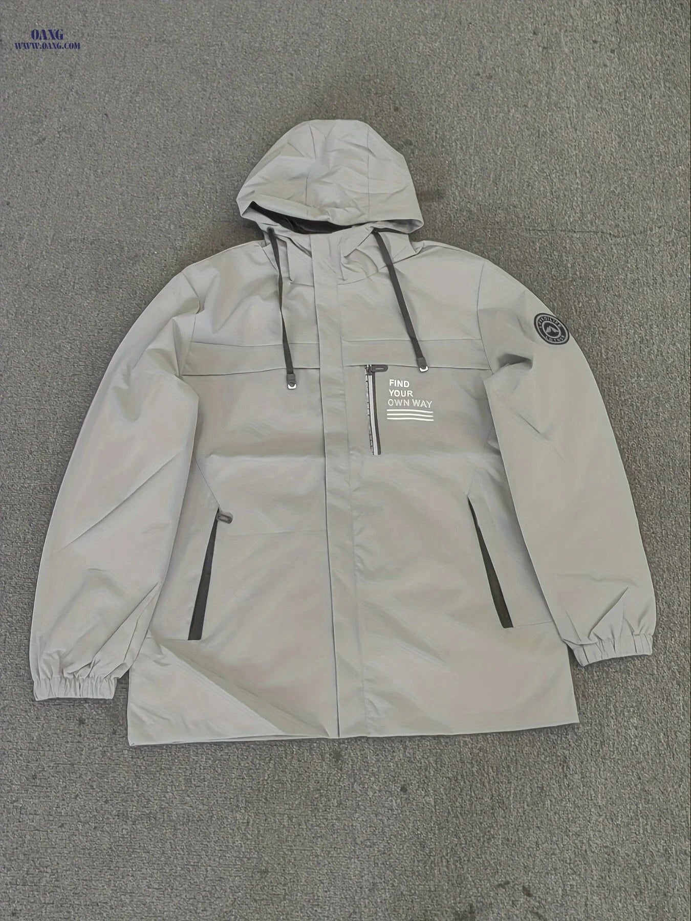 Men's Casual Hooded Jacket - Lightweight Spring & Autumn Wear   OAXG 