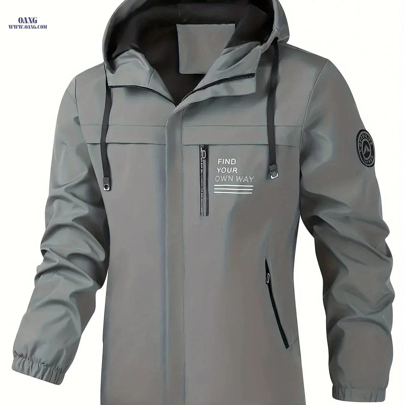 Men's Casual Hooded Jacket - Lightweight Spring & Autumn Wear   OAXG 