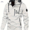 Men's Casual Hooded Jacket - Lightweight Spring & Autumn Wear   OAXG White / FR S