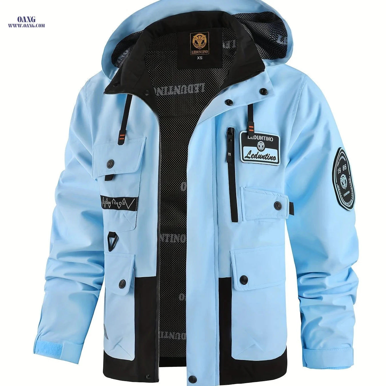 Men's Casual Hooded Jacket - Thin Outdoor Multi-Pocket Style   OAXG 