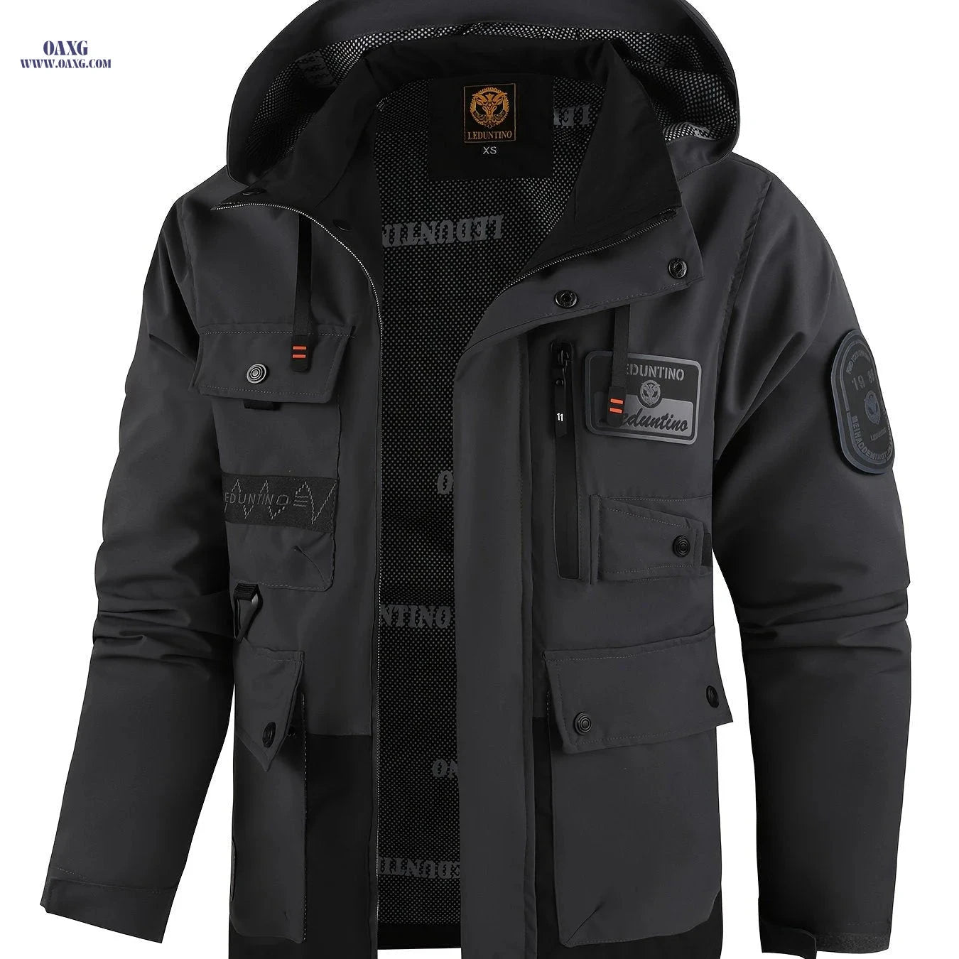 Men's Casual Hooded Jacket - Thin Outdoor Multi-Pocket Style   OAXG 