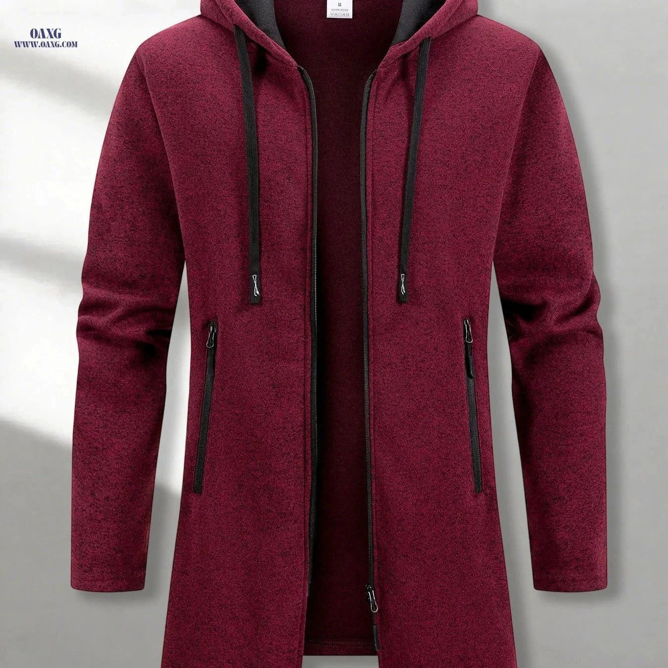Men's Casual Hooded Jacket - Vintage Street Style with Zipper Pocket   OAXG Dark Gray / FR S