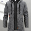 Men's Casual Hooded Jacket - Vintage Street Style with Zipper Pocket   OAXG Dark Gray / FR S