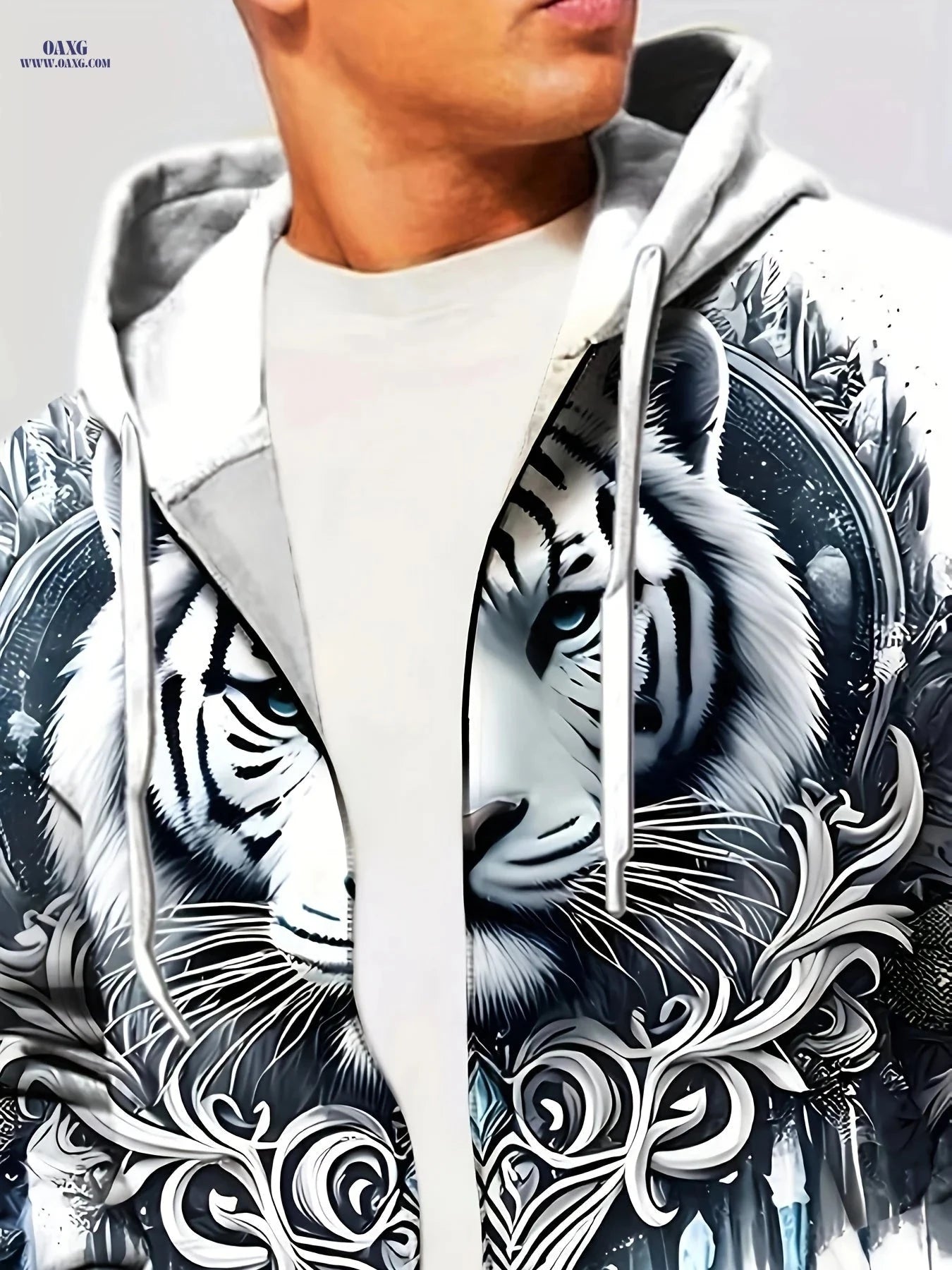 Men's Casual Hooded Novelty Jackets - Stretchy Polyester Coats   OAXG 