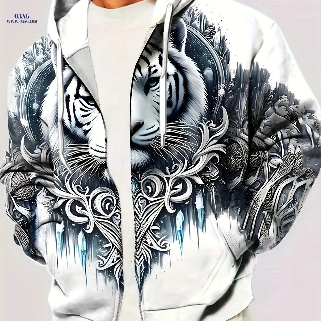 Men's Casual Hooded Novelty Jackets - Stretchy Polyester Coats   OAXG Mixed colors / FR S