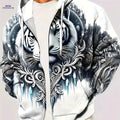 Men's Casual Hooded Novelty Jackets - Stretchy Polyester Coats   OAXG Mixed colors / FR S