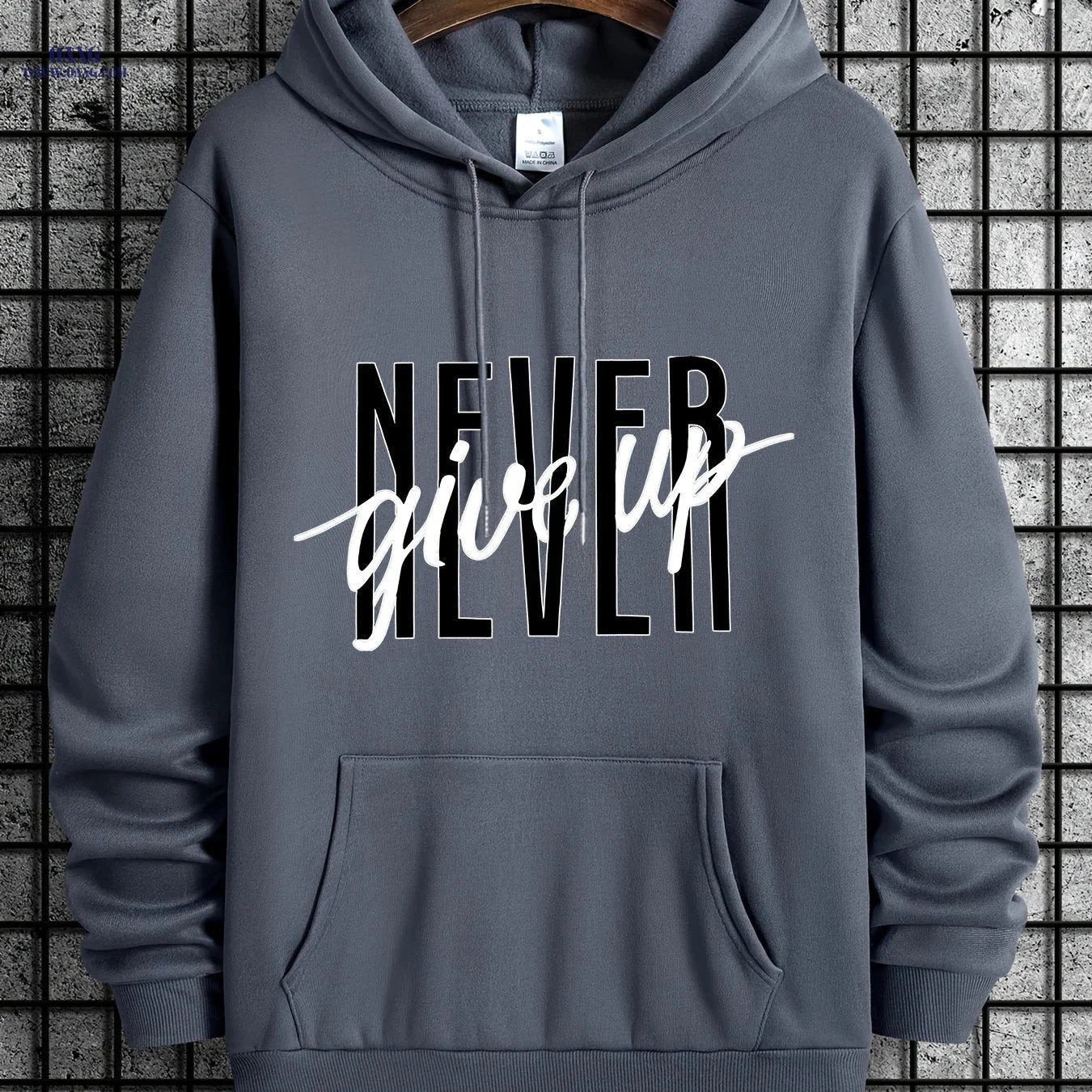 Men's Casual Hoodie - Stylish Drawstring Sweatshirt for Fall/Winter   OAXG Black / FR S