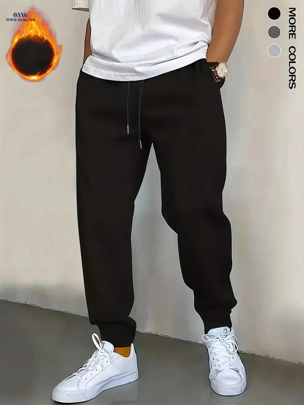 Men's Casual Jogger Pants - Comfortable, Wrinkle-Resistant, Stretchy   OAXG 