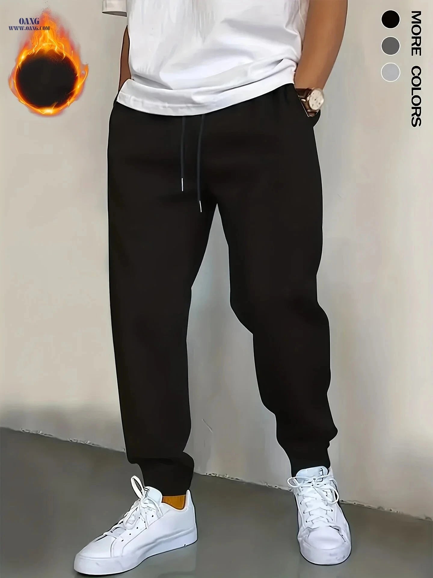 Men's Casual Jogger Pants - Comfortable, Wrinkle-Resistant, Stretchy   OAXG 