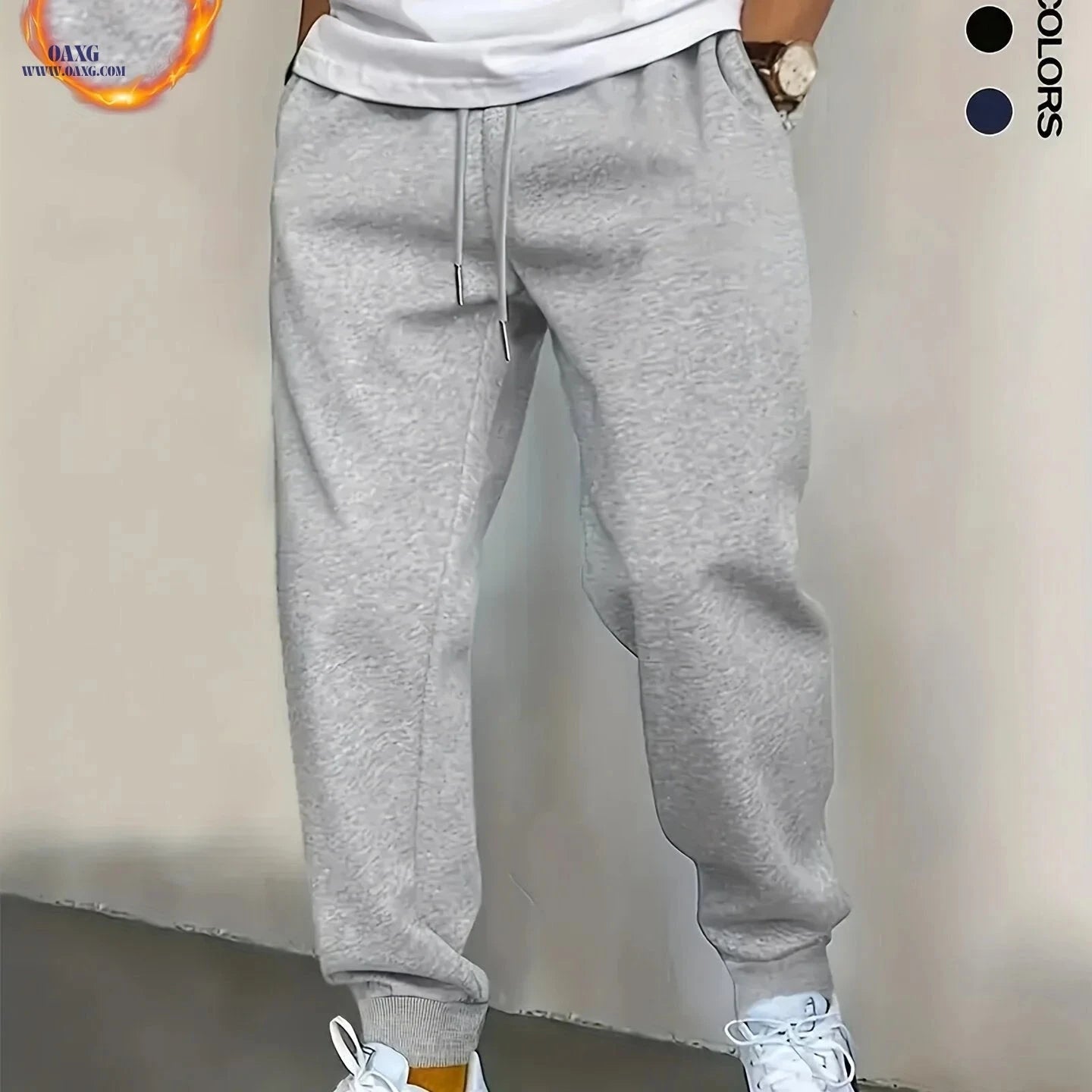 Men's Casual Jogger Pants - Comfortable, Wrinkle-Resistant, Stretchy   OAXG 