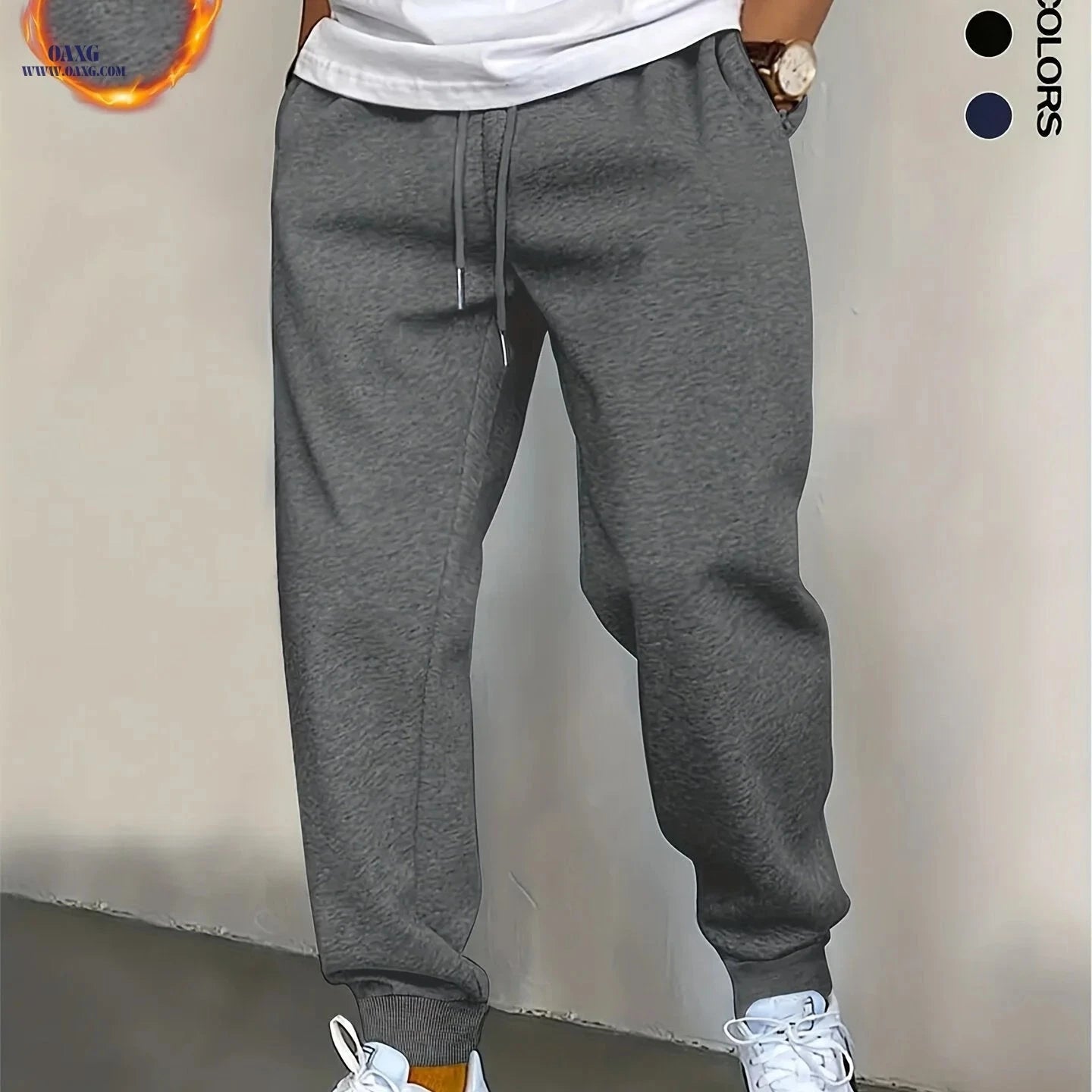 Men's Casual Jogger Pants - Comfortable, Wrinkle-Resistant, Stretchy   OAXG 