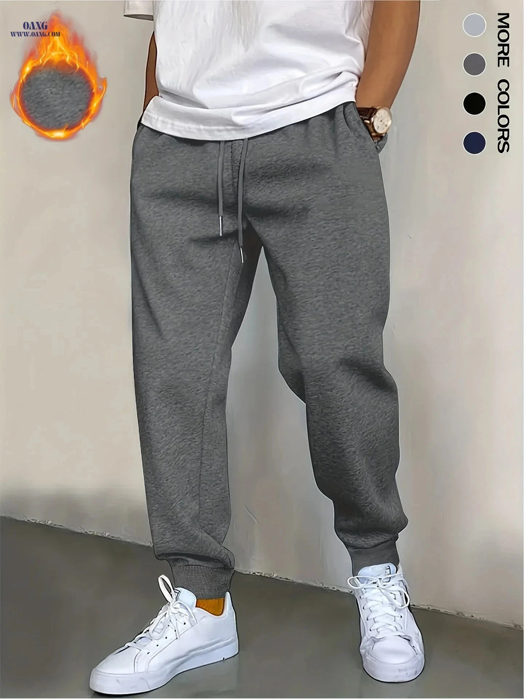 Men's Casual Jogger Pants - Comfortable, Wrinkle-Resistant, Stretchy   OAXG 