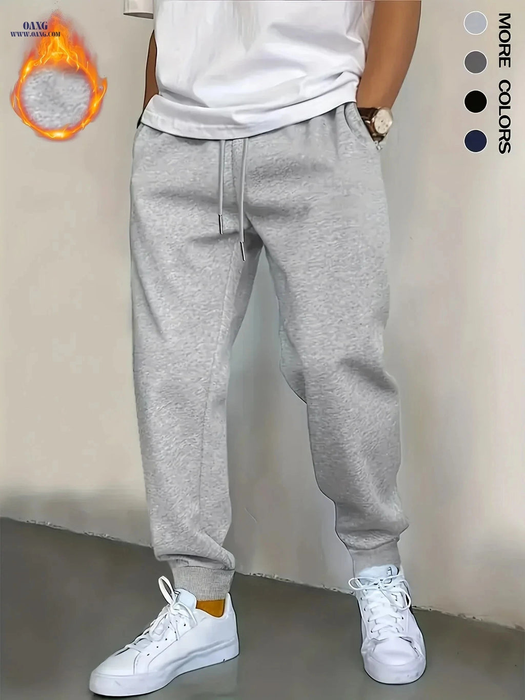 Men's Casual Jogger Pants - Comfortable, Wrinkle-Resistant, Stretchy   OAXG 