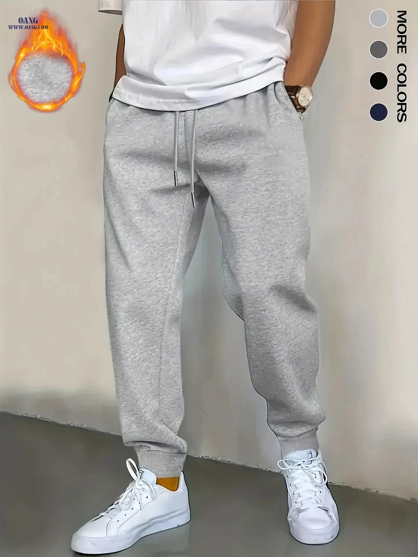 Men's Casual Jogger Pants - Comfortable, Wrinkle-Resistant, Stretchy   OAXG 