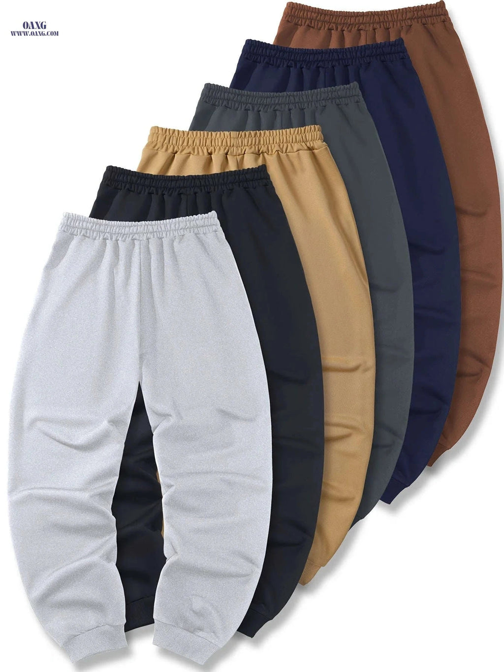 Men's Casual Joggers Set - 6pcs Elastic Waist Trousers for All Seasons   OAXG 