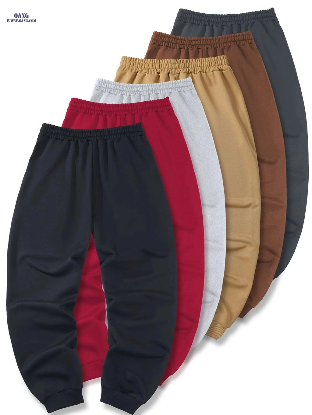 Men's Casual Joggers Set - 6pcs Elastic Waist Trousers for All Seasons   OAXG 