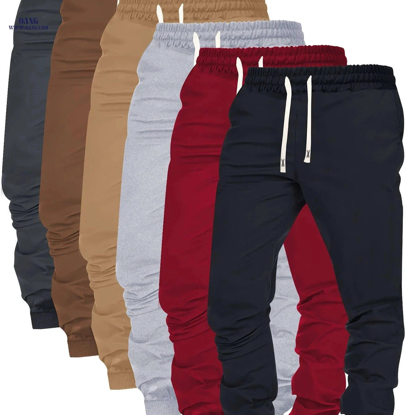 Men's Casual Joggers Set - 6pcs Elastic Waist Trousers for All Seasons   OAXG Mixed Color 1 / FR S